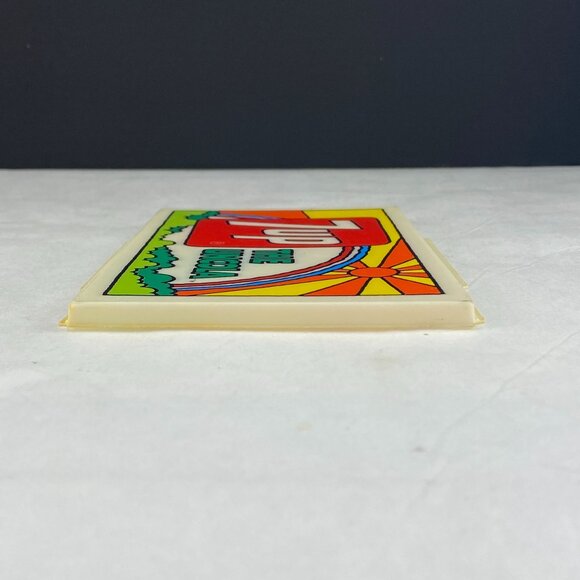 Vintage 7Up Peter Max Inspired Plastic Commercial Display Sign - Picture 4 of 13